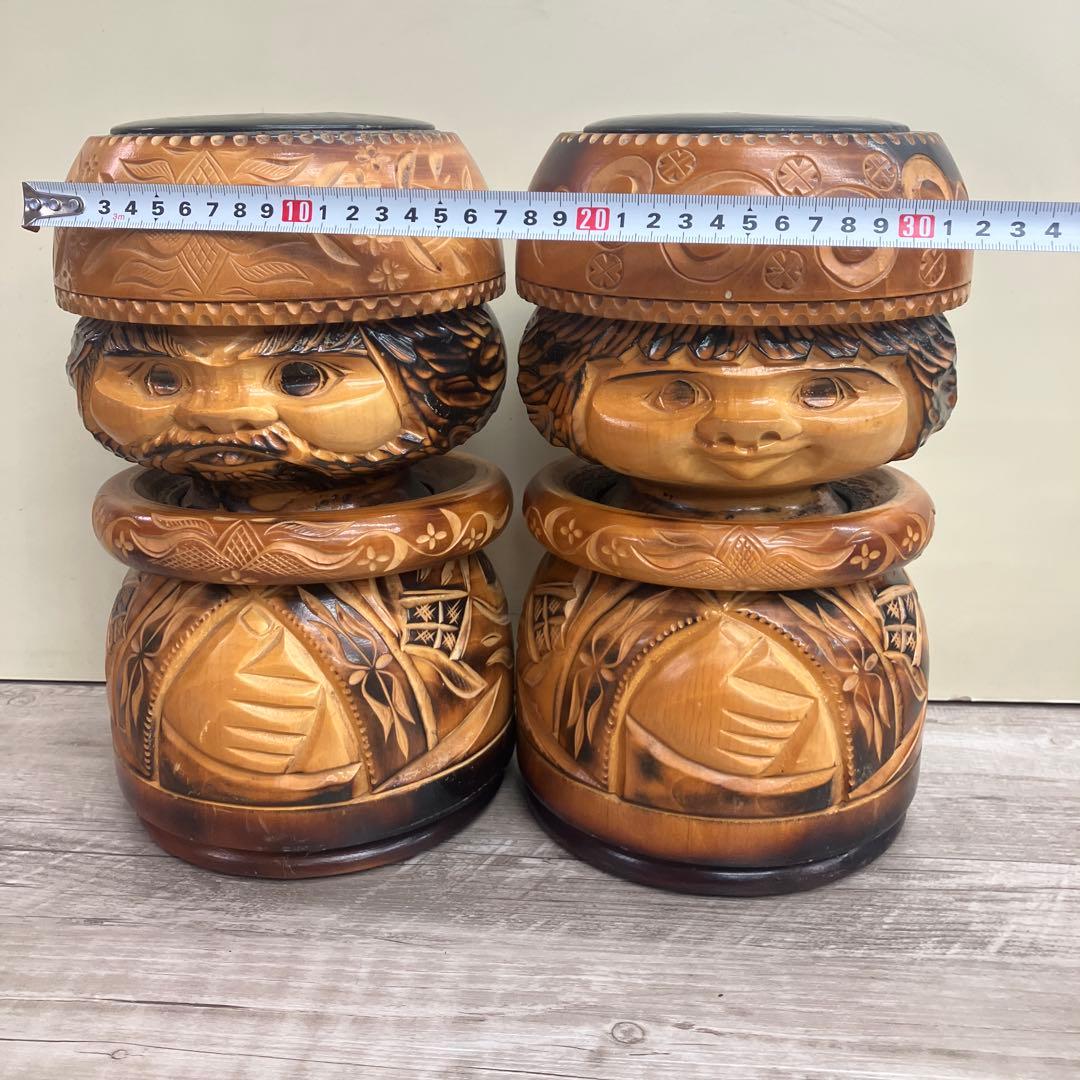 E-4 アイヌ ニポポ ニポポ人形 木彫り 北海道 民芸品 伝統工芸 郷土玩具