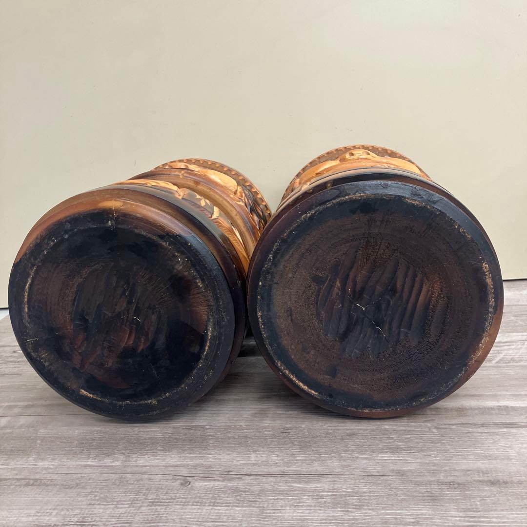 E-4 アイヌ ニポポ ニポポ人形 木彫り 北海道 民芸品 伝統工芸 郷土玩具