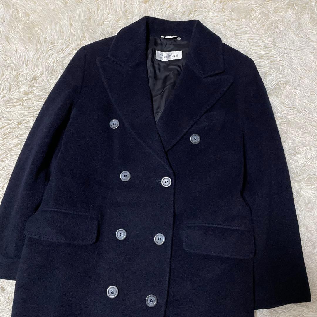 【Emem】マックスマーラ ダブルチェスターコート ロング　カシミヤ混