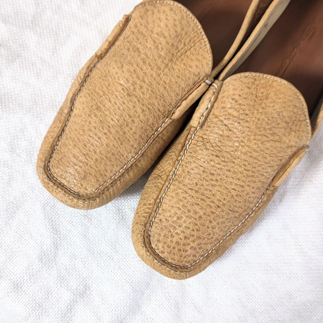 サントーニSantoniペッカリーレザードライビングドレスシューズ9