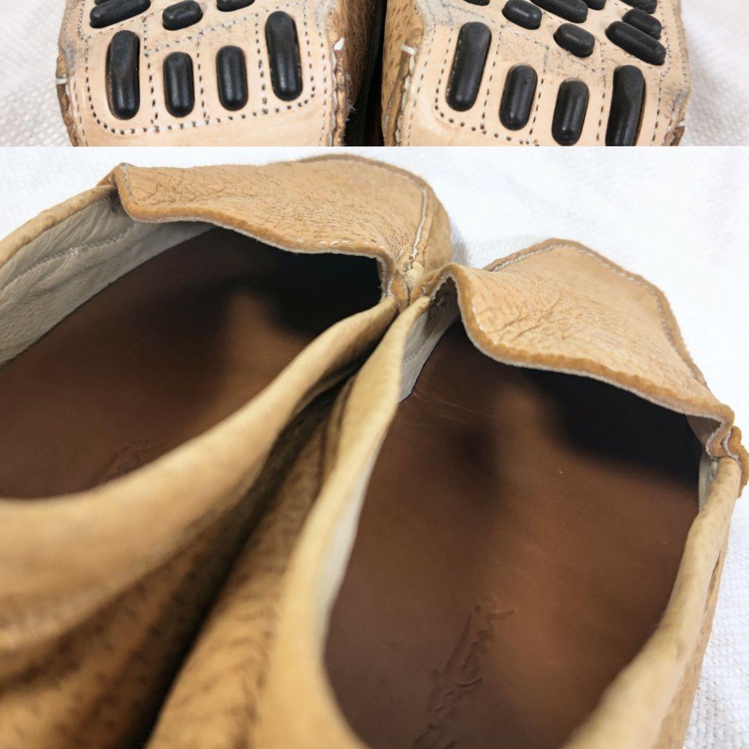 サントーニSantoniペッカリーレザードライビングドレスシューズ9