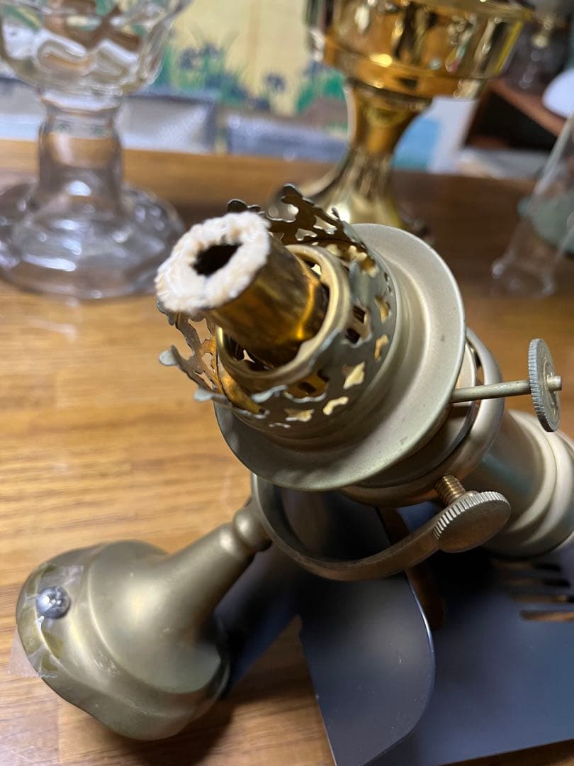 セール　希少　ヴィンテージ　アンティーク 真鍮製　壁掛けオイルランプ