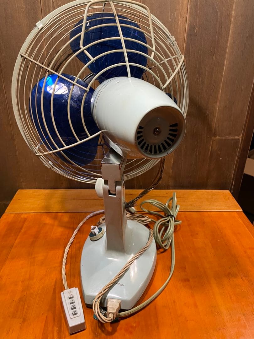 稼働品！　三菱電機　卓上扇風機 リモコン付き　希少 鉄製　ブロカント　壁掛け