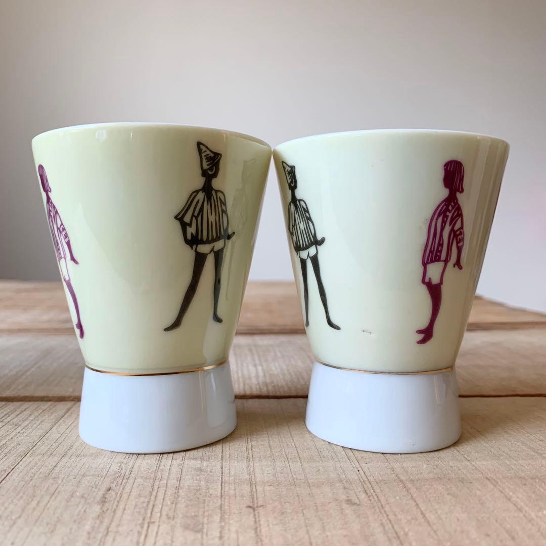 当時物　モデル　イタリアン　お猪口　湯呑　器　9個　アンティーク　ヴィンテージ