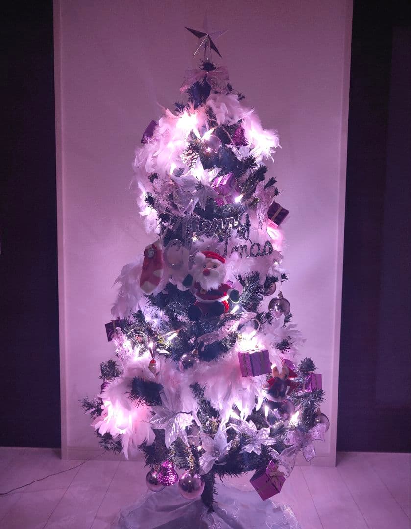 クリスマスツリーセット 150CM 豪華 オーナメント LEDライト付