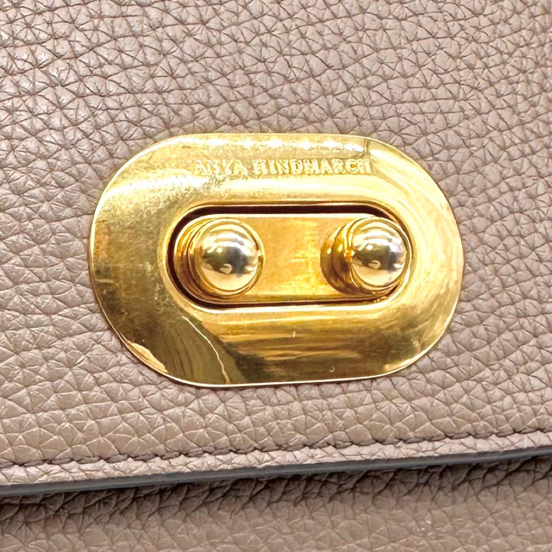 美品✨アニヤハインドマーチ スモールカーカー ハンドバッグ 2way グレージュ