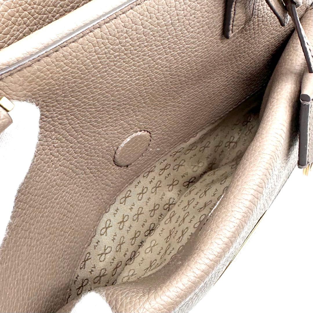 美品✨アニヤハインドマーチ スモールカーカー ハンドバッグ 2way グレージュ