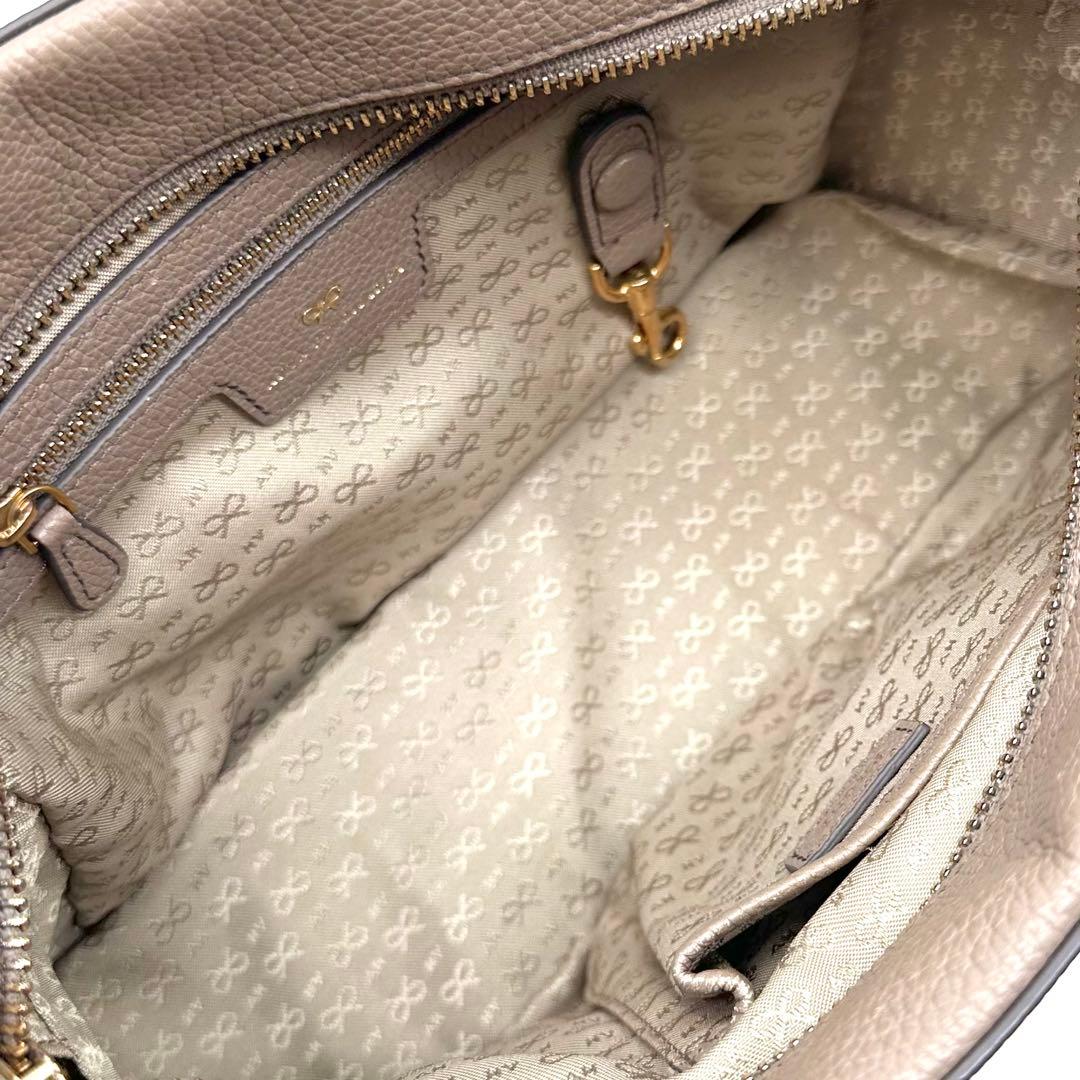 美品✨アニヤハインドマーチ スモールカーカー ハンドバッグ 2way グレージュ