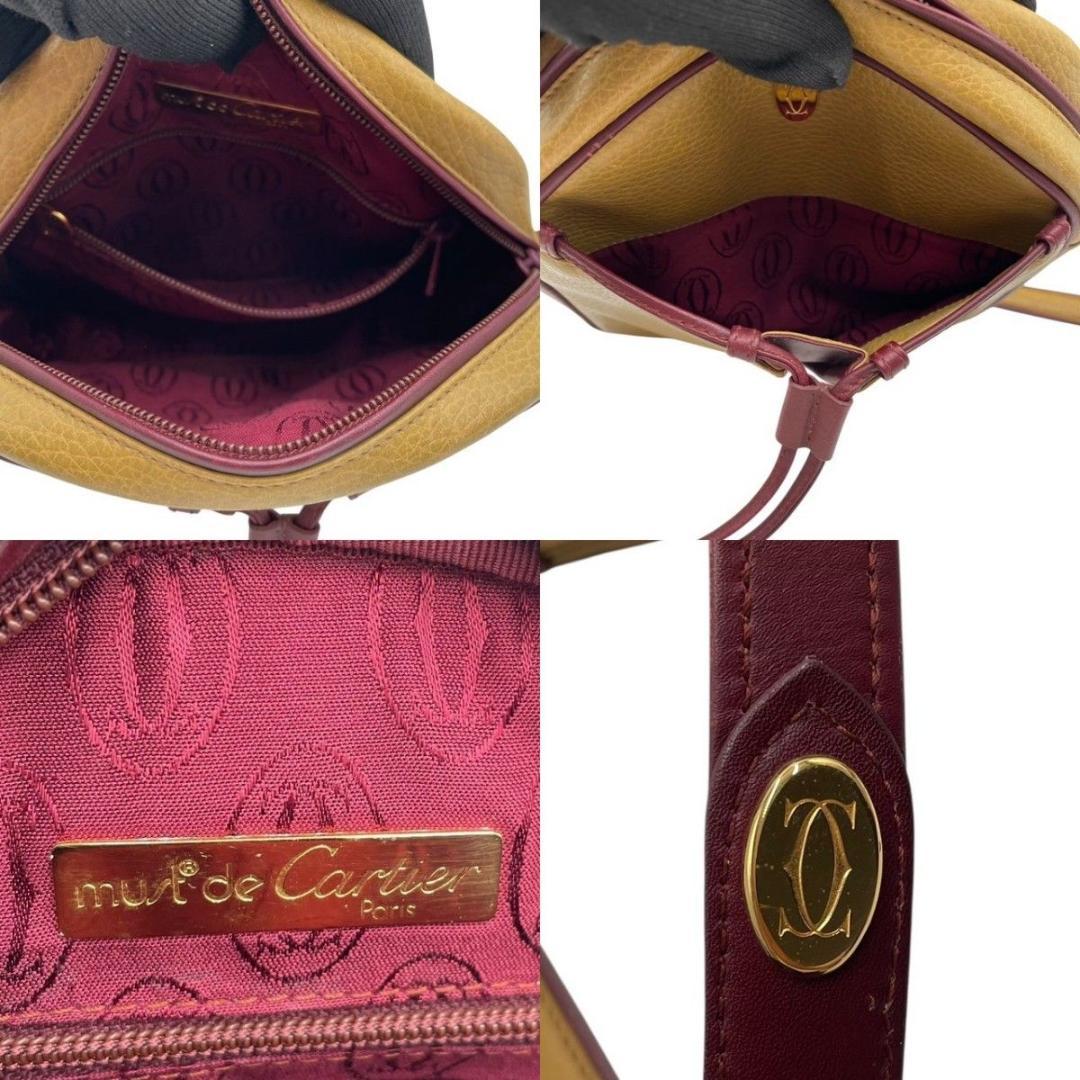 Cartier カルティエ ショルダーバッグ レザー イエロー ポシェット