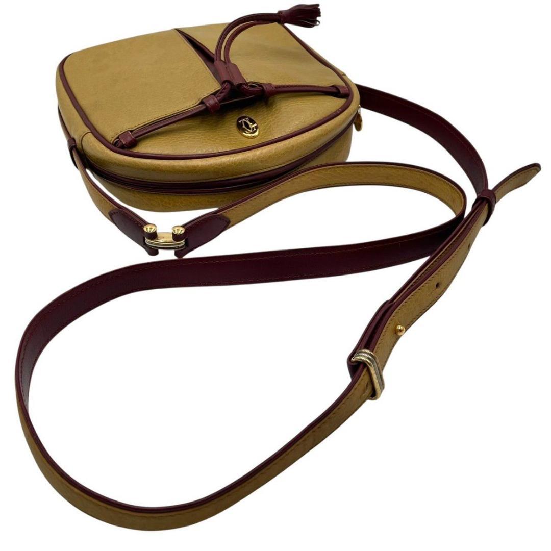 Cartier カルティエ ショルダーバッグ レザー イエロー ポシェット