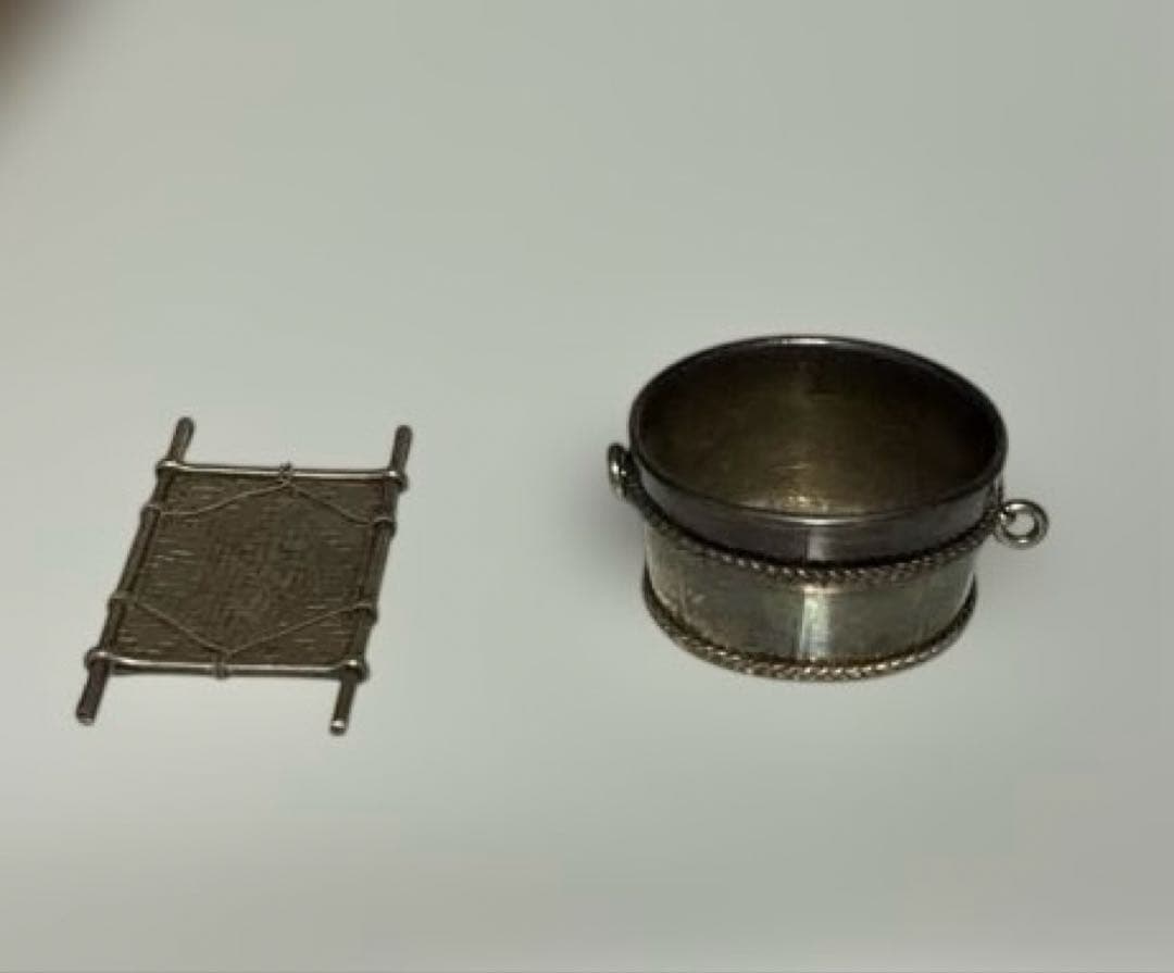 金属製帆船模型 木製台座付き