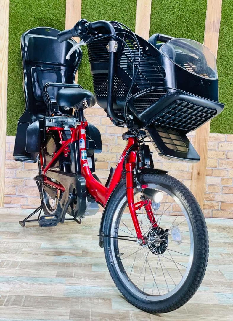 H1932 スーパーセール大容量 ヤマハレッド 子供乗せ電動アシスト自転車