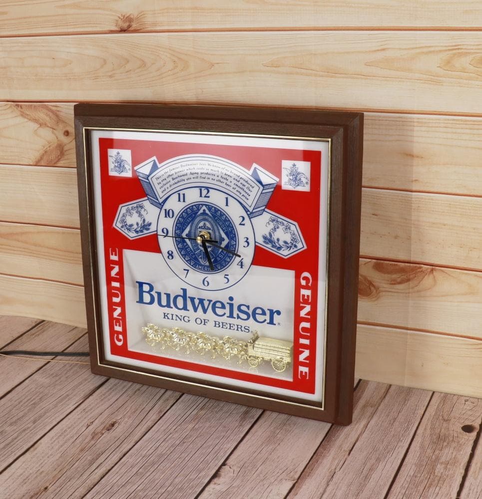 Budweiser バドワイザー ビンテージ 時計 壁掛け時計 ビール看板