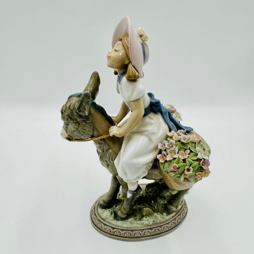 【リアドロLladro フィギュリン　少女とロバ】置物　インテリア　アンティーク