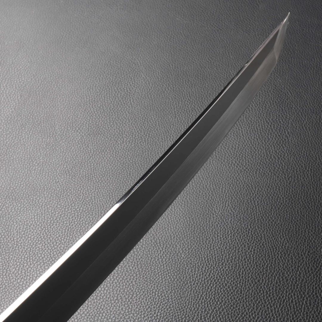 11118鬼反り先丸包丁尺二鏡面仕上げ刺身包丁刃は究極の切れ味黒檀黒水牛角八角柄