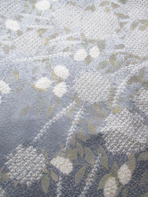 着用少ない！美品＊絞り＊刺繡＊ブルーグレー＊豪華＊訪問着＊１６０ｃｍ＊裄６５