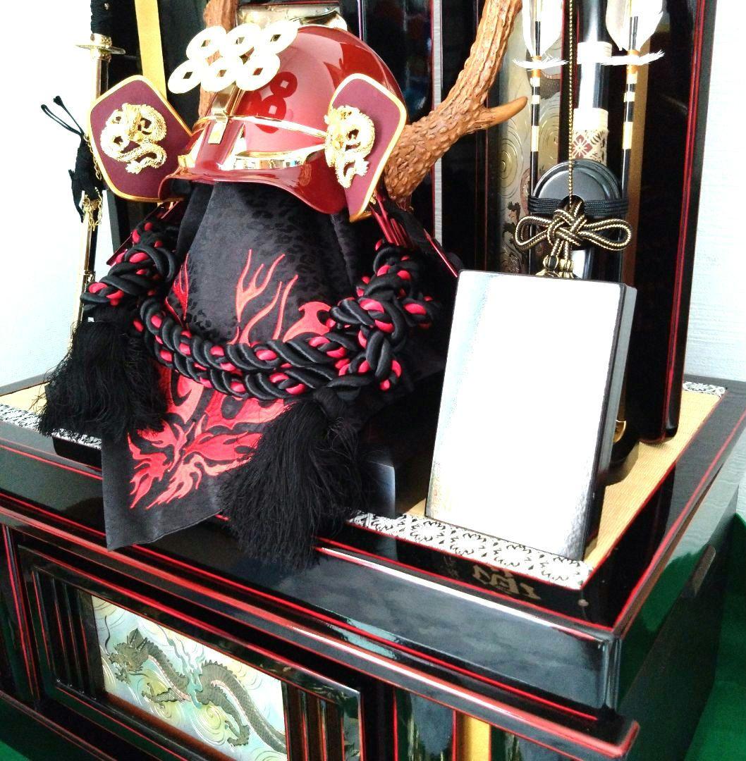 半額以下　五月人形　25号　玉雅作　真田幸村　着用兜　収納兜飾り　初節句　弓　刀