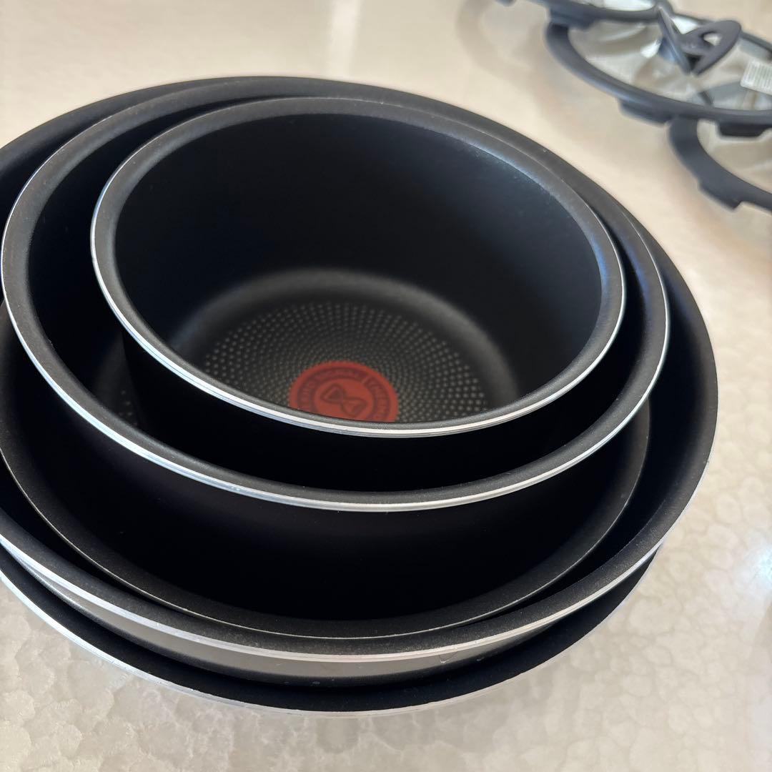 T-fal 取っ手が取れる鍋・フライパンセット　ガス火専用