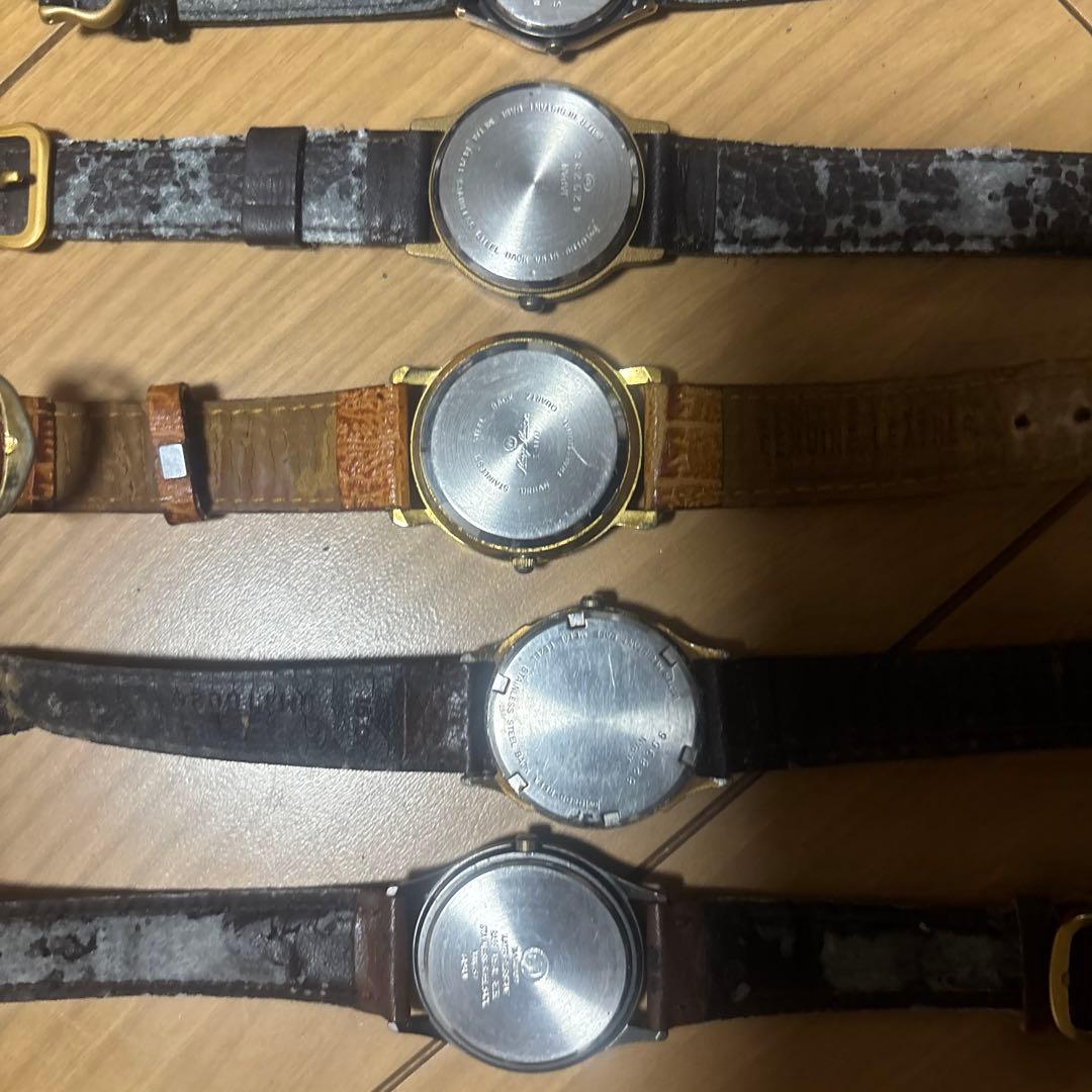 月齢表示付きアナログ時計5本セット　ALBA ムーンウォッチ　まとめ　セット