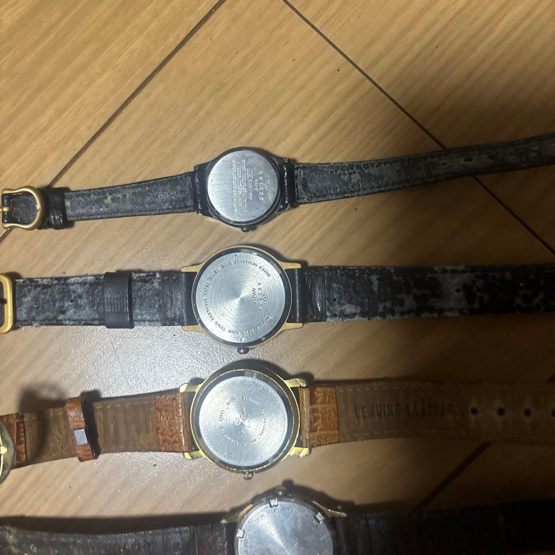 月齢表示付きアナログ時計5本セット　ALBA ムーンウォッチ　まとめ　セット