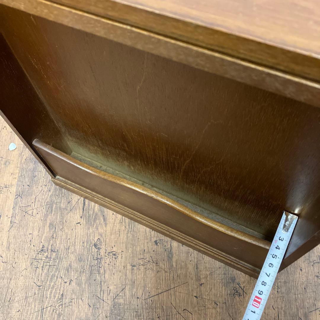 A-4 昭和レトロ ドロップリーフ式 テーブル 折りたたみ式 木製 収納棚