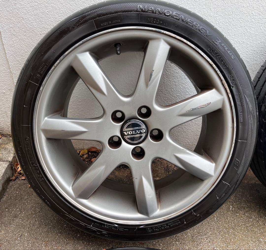 VOLVO850R 純正アルミ 17インチ7J 5穴 タイヤセットPCD:108