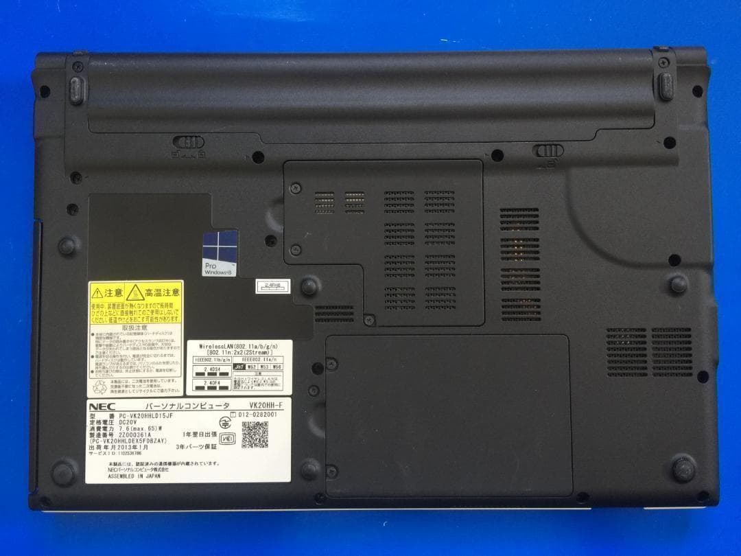 NEC VK20H/H-F 13.3型 コンパクト テンキー付きノートパソコン