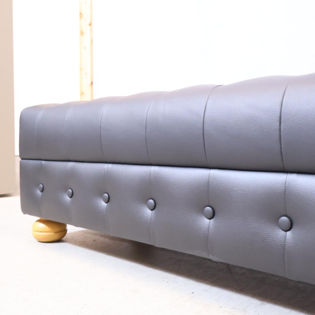 クラシック ルクラス 本革 スツール ベンチ 腰掛け 足置き オットマン