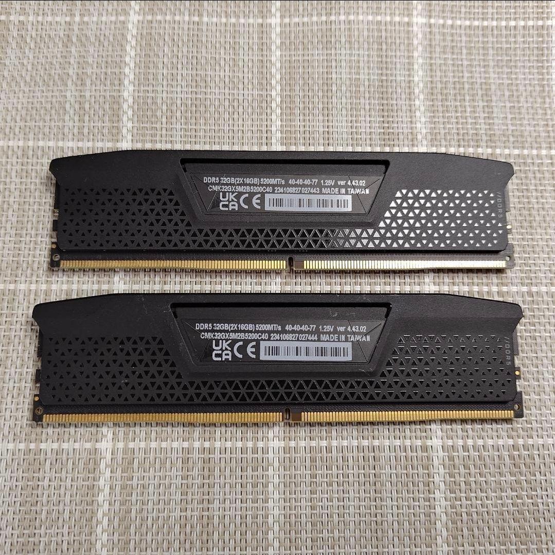 CORSAIRメモリー　 DDR5 32GB (2x16GB) 5200MT/s