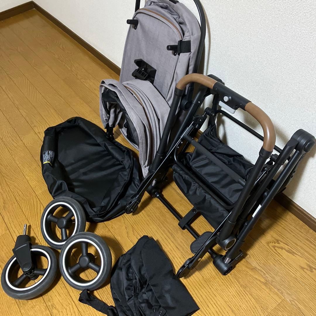 コンビ コムペット ルルテイル キャリー レンティキュラークラウズグレー　カート