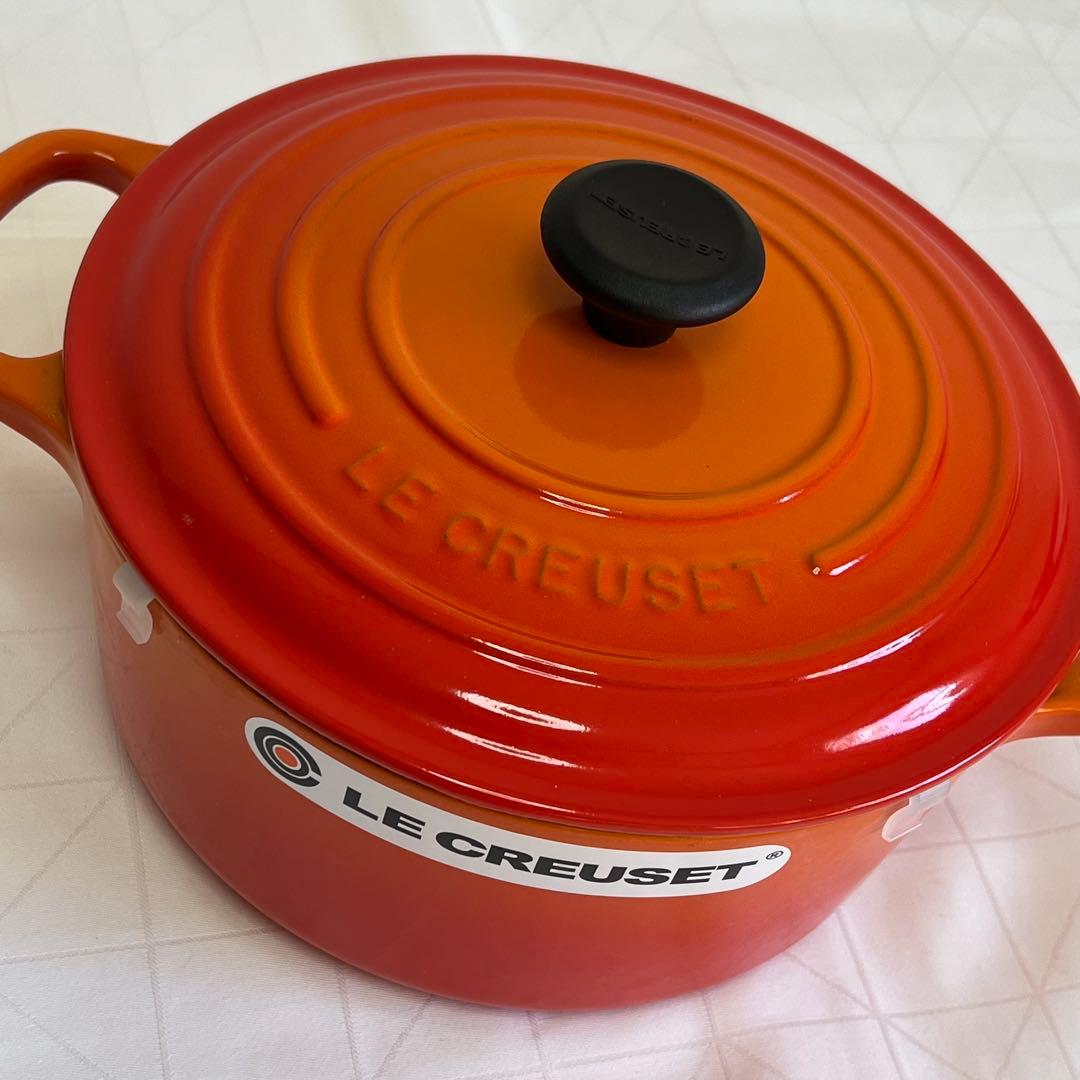 LE CREUSET ココットロンド シグニチャー22cmオレンジ【新品未使用】