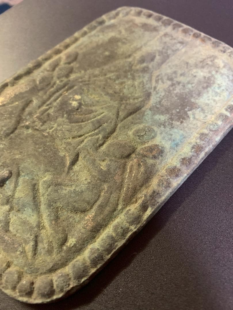 M463❀【本物】隠れキリシタン 踏み絵 聖母子像 銅製 絵踏 聖母マリア 青銅