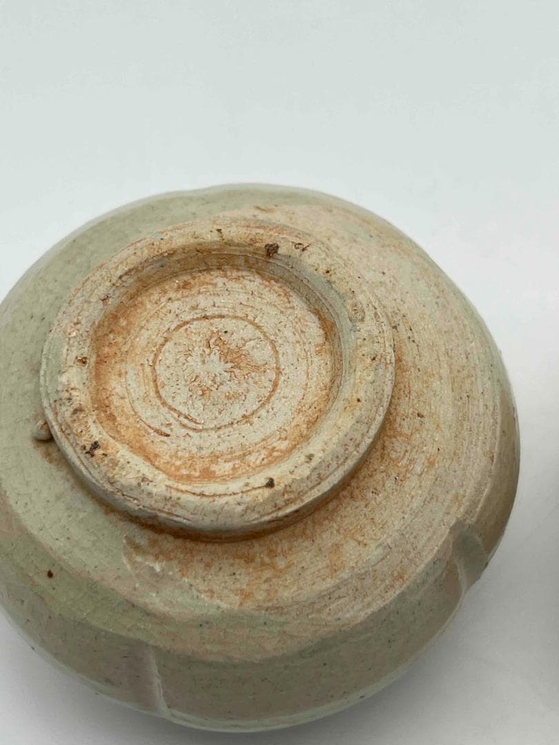 宋時代　白磁 青白磁瓜棱壺二個　茶入れ　煎茶道具　唐物(C-59)