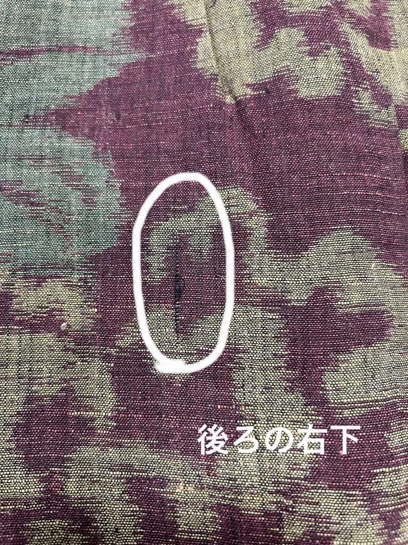 上布 単衣 浴衣 牡丹 麻 夏着物 身丈156 検索)能登上布 越後 本麻 古布