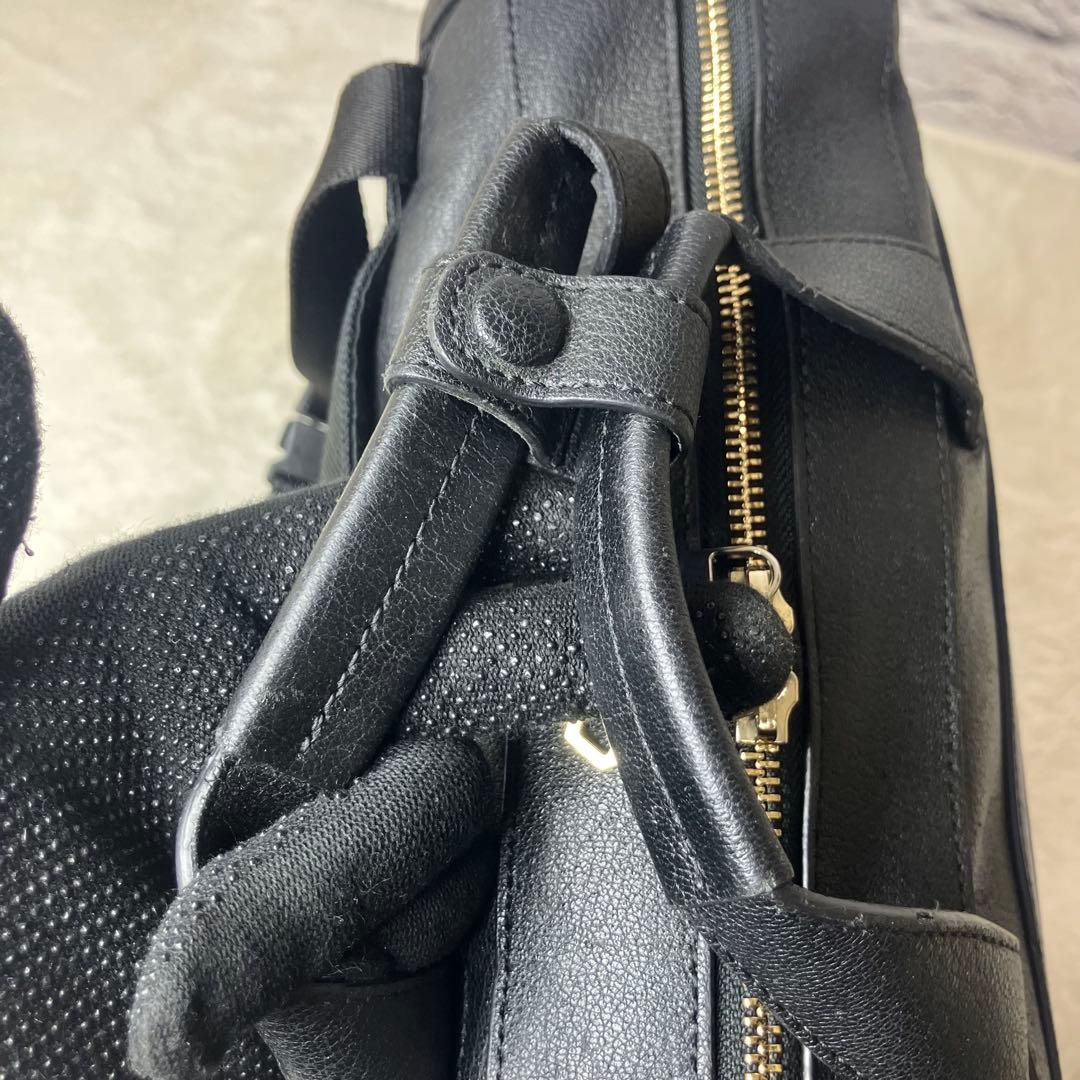 ポールスミス 3way ビジネスバッグ 本革 レザー マルチストライプ 黒