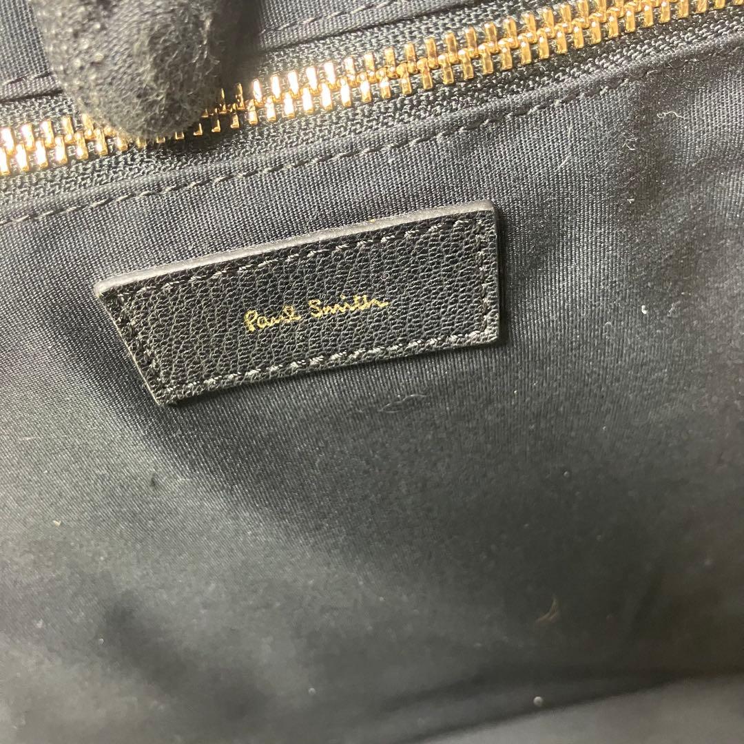 ポールスミス 3way ビジネスバッグ 本革 レザー マルチストライプ 黒