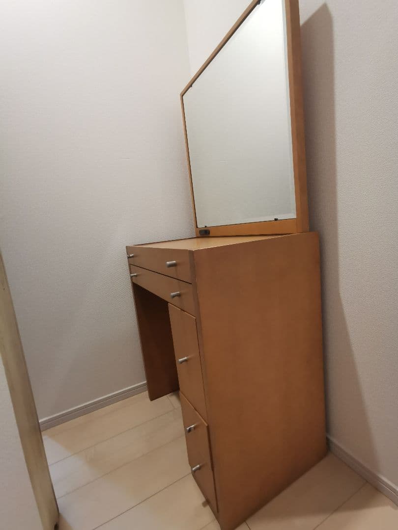 [再値下げ 最終価格] ナチュラルウッド ドレッサー・鏡台