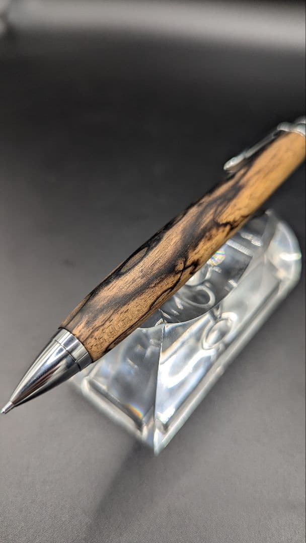 151ペン工房翌檜　黒柿　半孔雀杢　木軸シャーペン　木軸ボールペン　銘木　木材