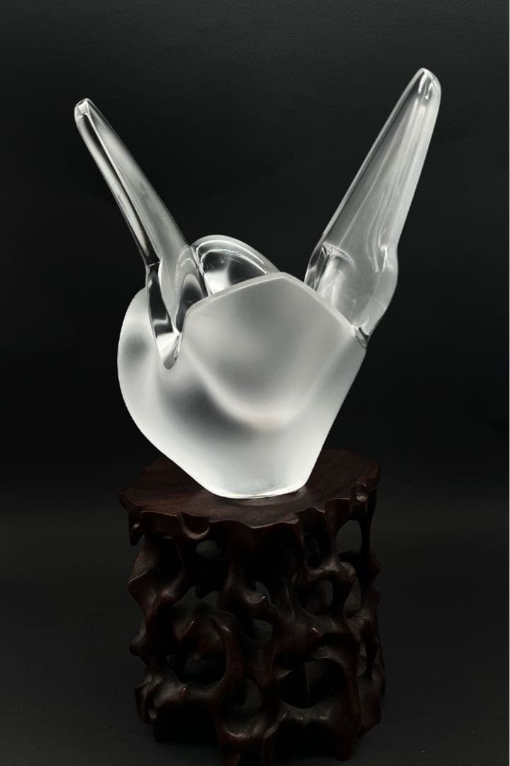 ラリック花瓶シルヴィー Sylvieシルビー フラワーベース 鳥 LALIQUE