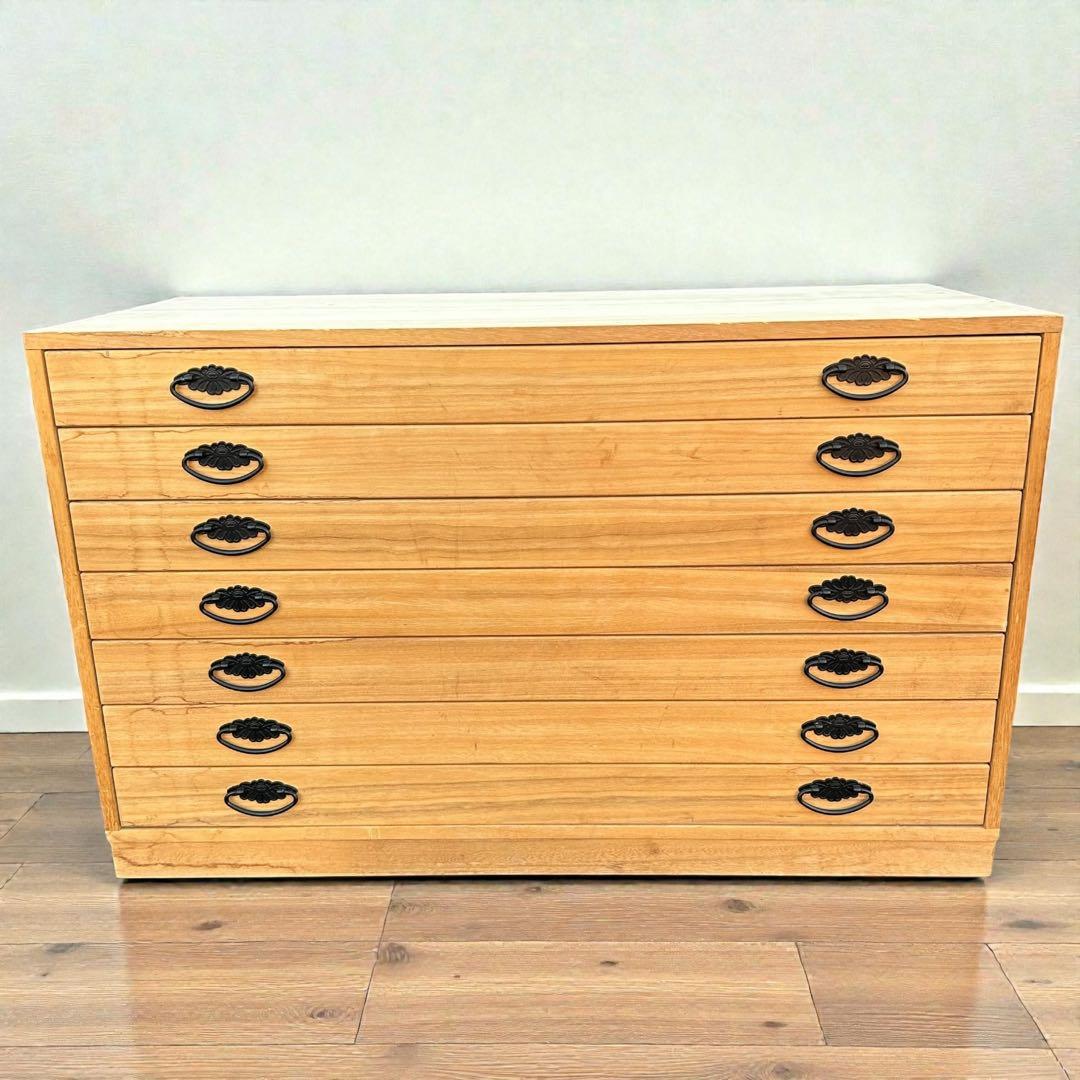 良品✨昭和レトロ✨桐箪笥 7段 和箪笥 天然木 着物収納 和モダン 整理タンス