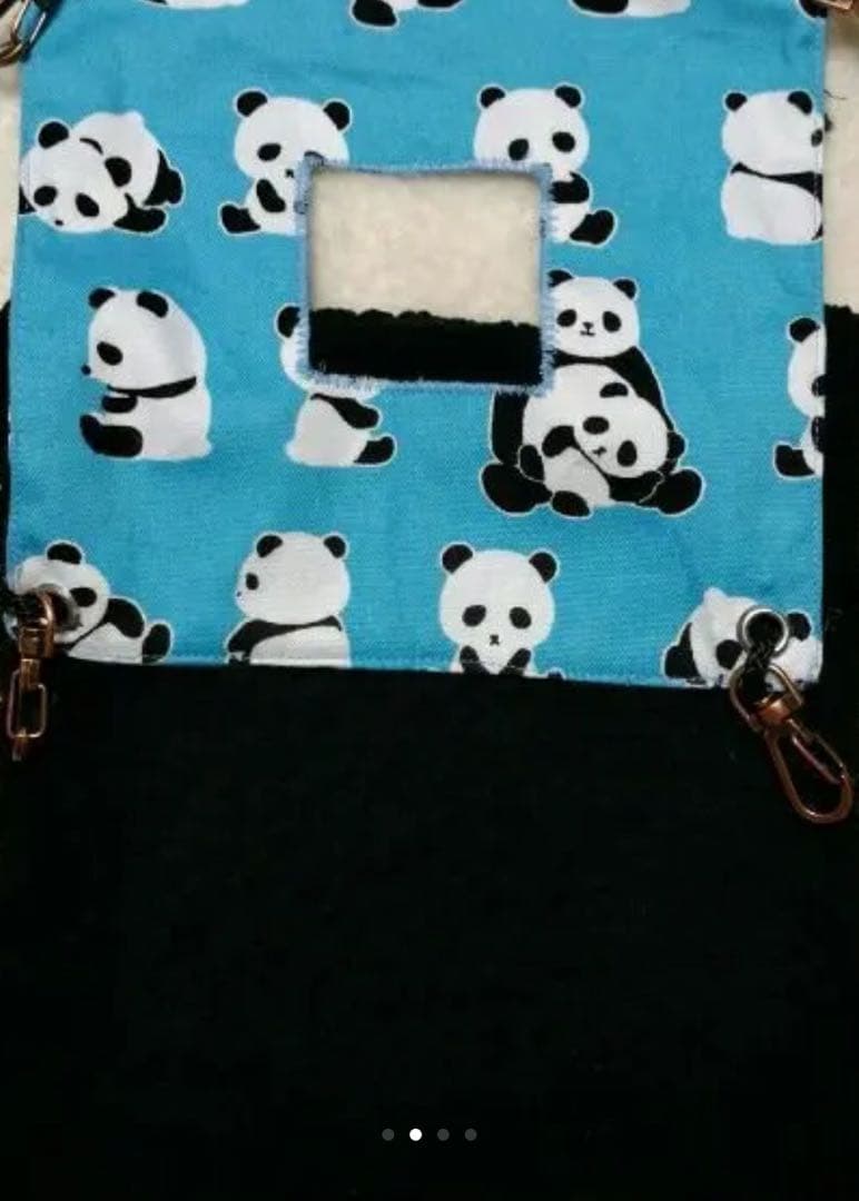 モモンガハウス(パンダ柄Ver.3)ボア 黒   2000円