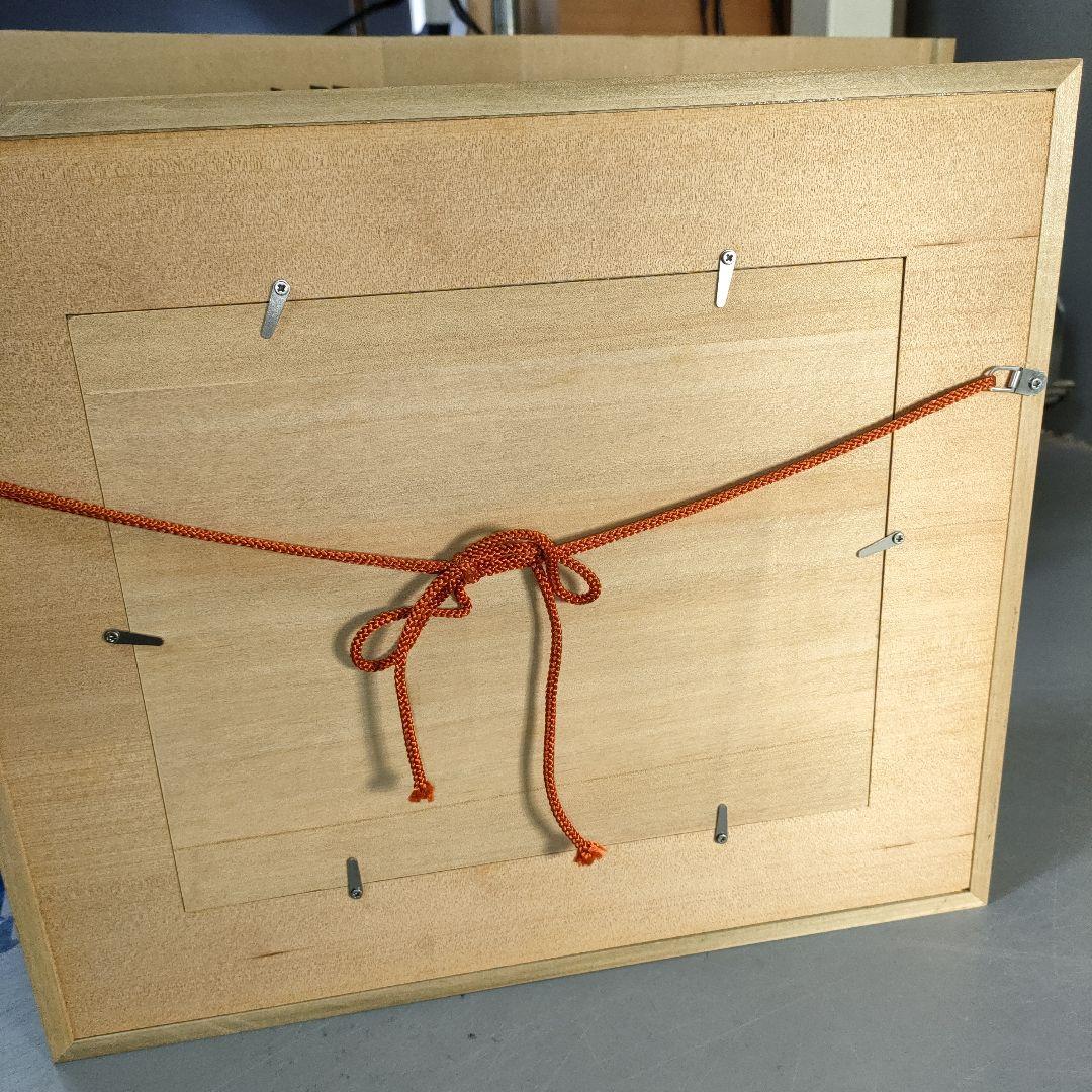 A1308-8/源右衛門窯/色絵花草鹿文陶額/