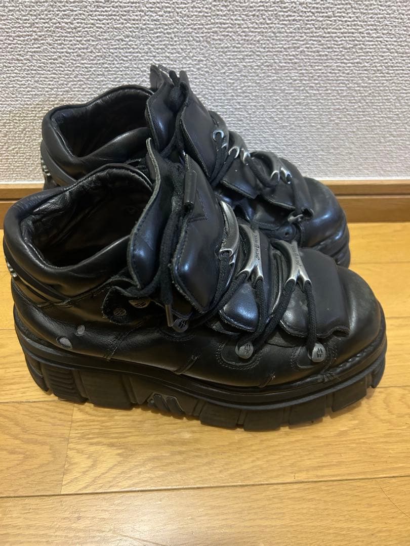 NEW ROCK ブラック 厚底ブーツ