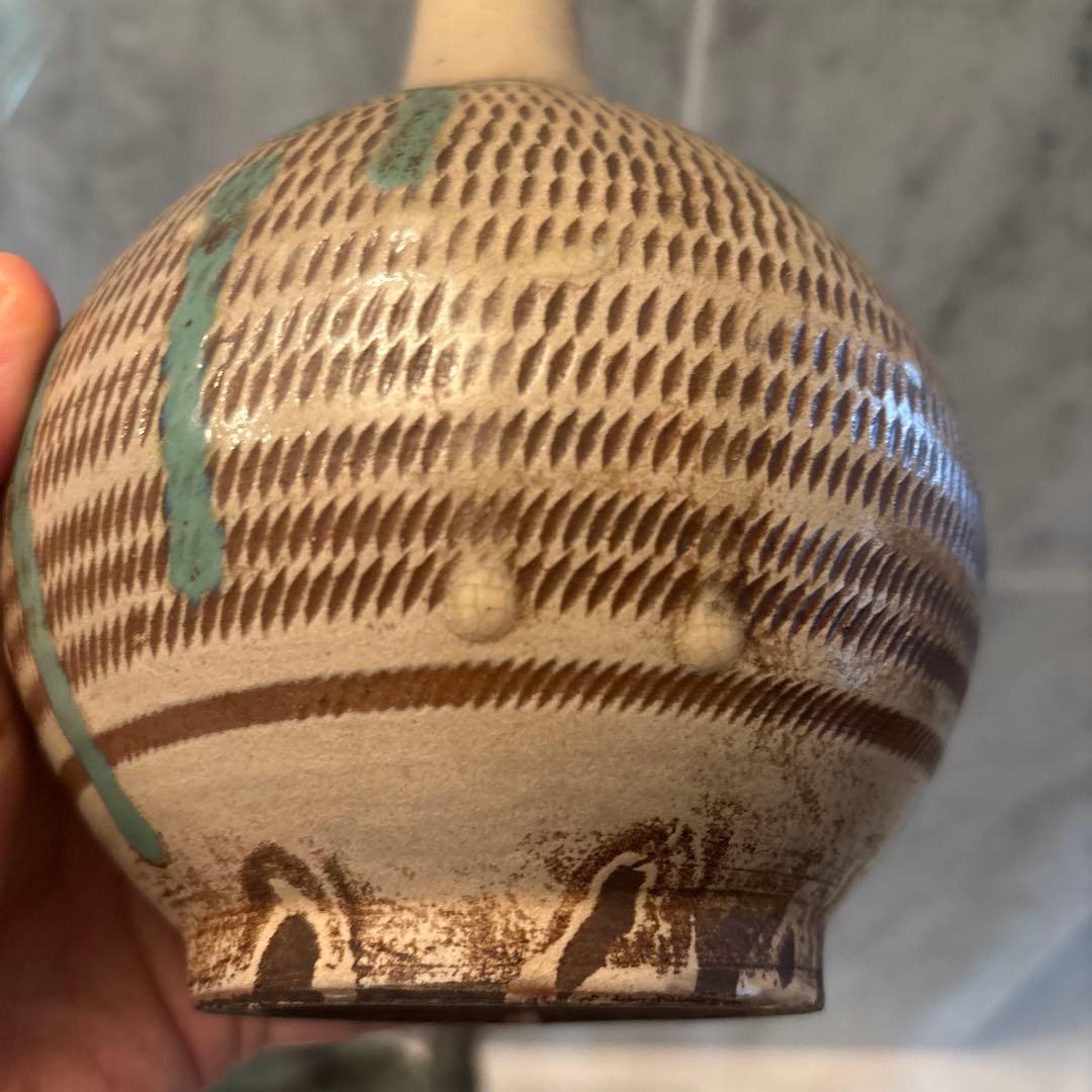 ヴィンテージ作家さんサイン民藝 手仕事が芸術的な他とは一線を画す小石原焼の花瓶