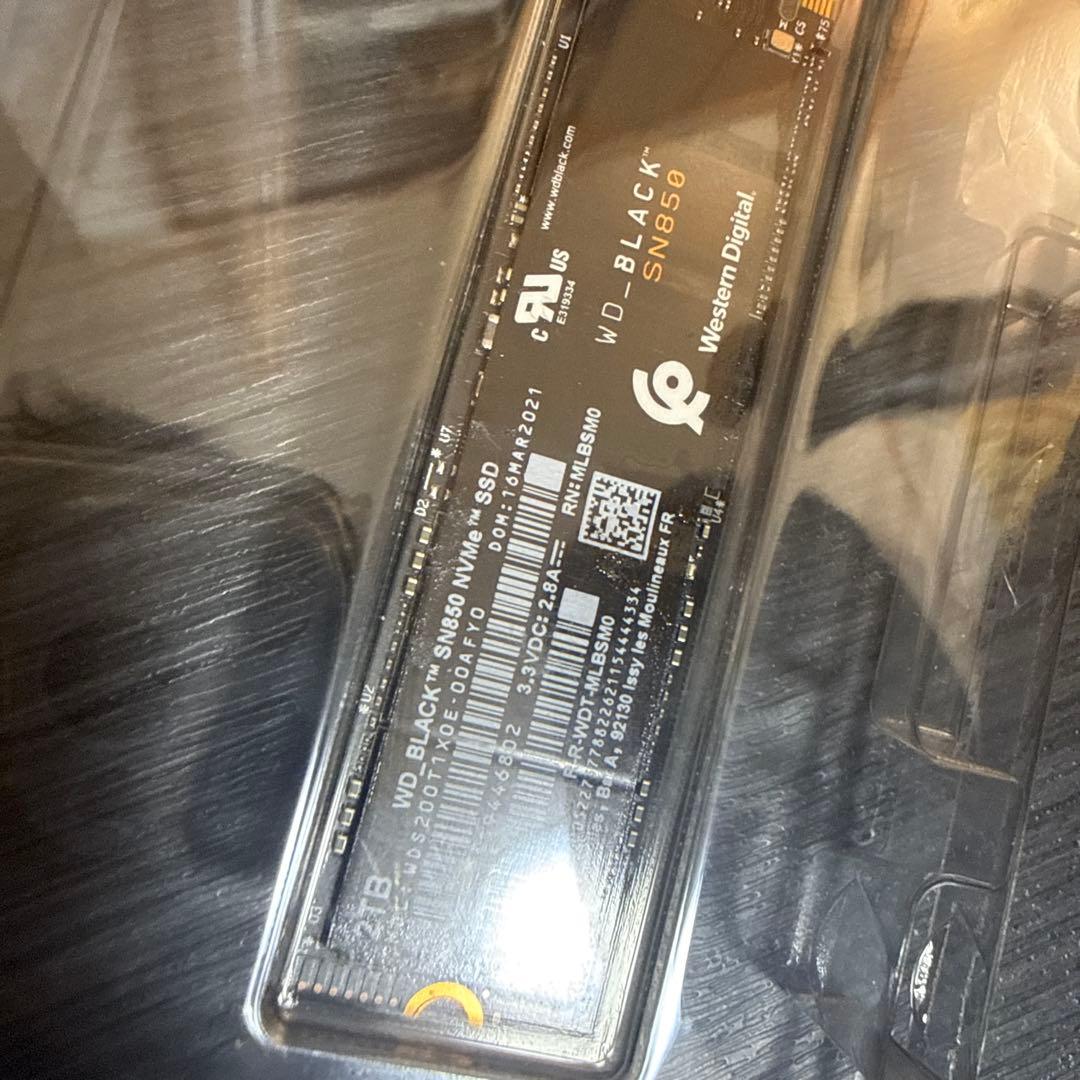 WD BLACK SN850 2TB NVMe SSD メモリ RAM