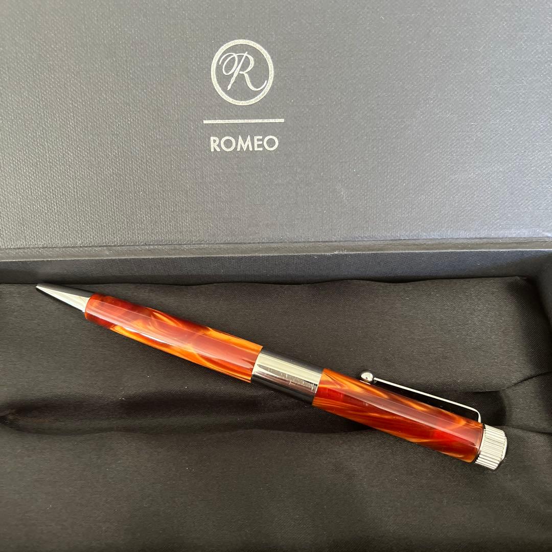 伊東屋　Romeo No.3、イタリアンアンバー　細軸　購入保証書付き