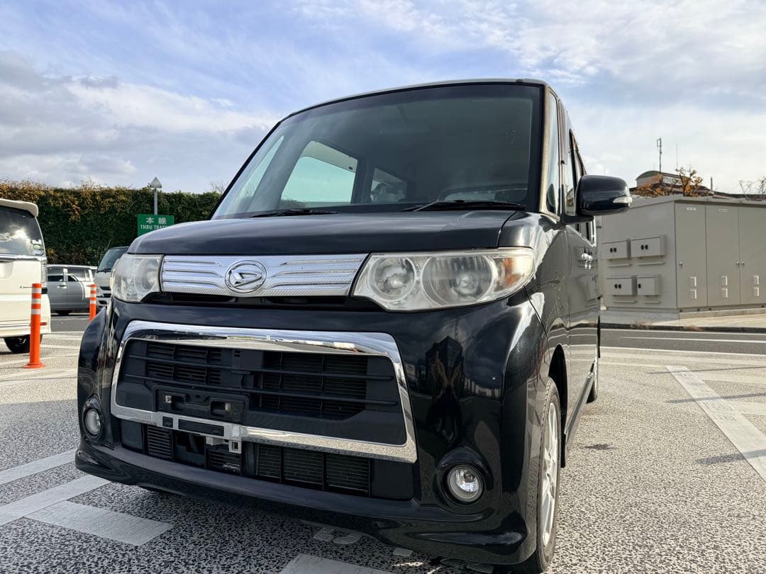 ダイハツ タントカスタム 車検 ナビ フルセグ 軽自動車 スマートキー ブラック