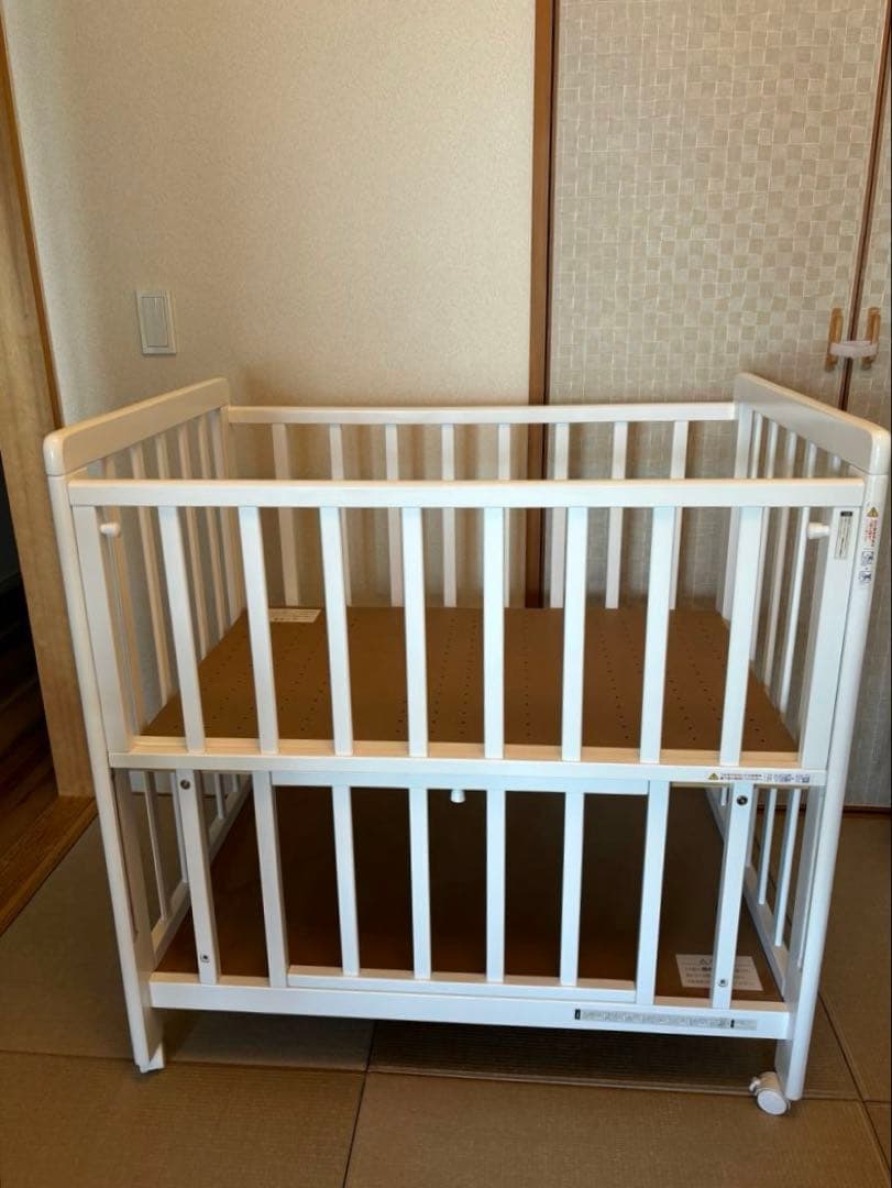 【お値下げしました】ミニベビーベッド あわイロ あわいシロ 送料込