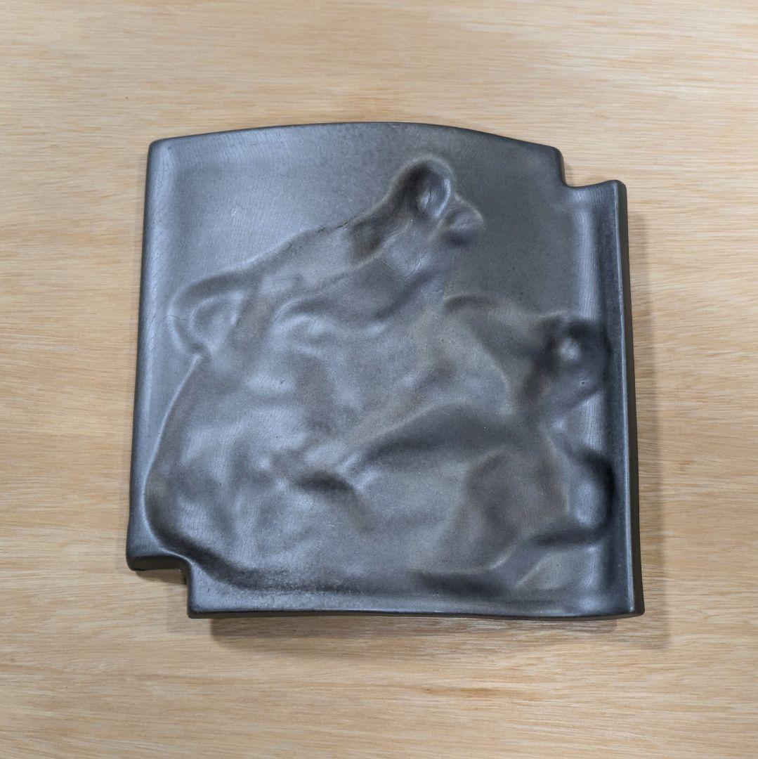 【未使用】干支 辰 龍 金彩 立体飾り瓦 置物 21cm