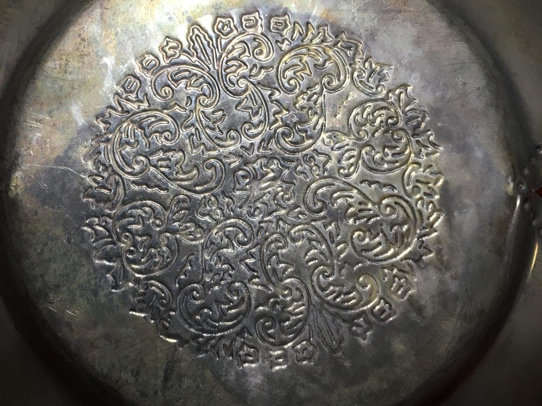 イギリス製 アンティークシルバープレート 台 スプーン ティー アールヌーヴォー